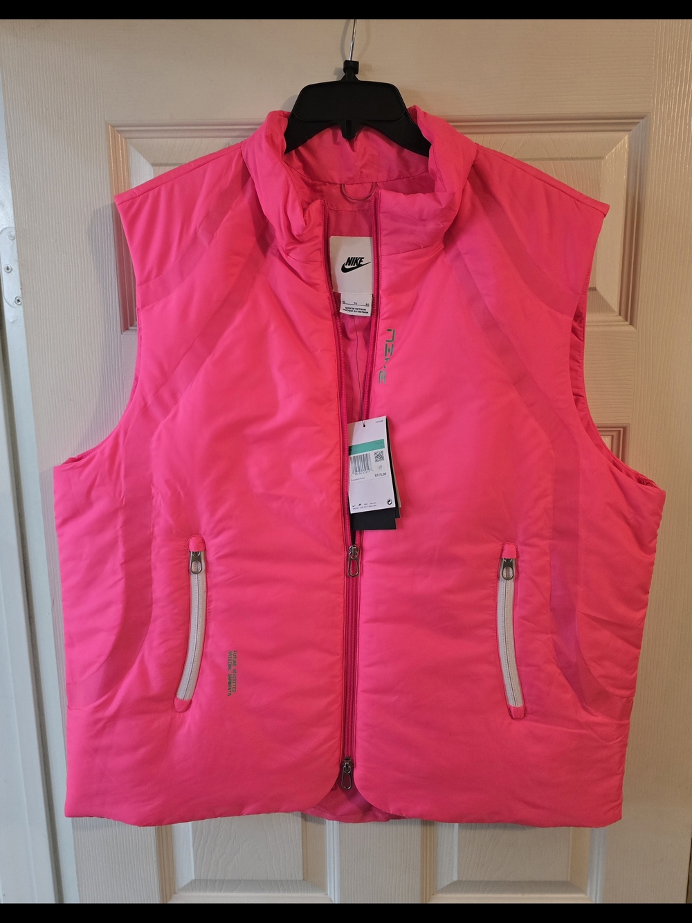 Nike Mens XL Hot Pink Sleeveless Puffer Vest FROG